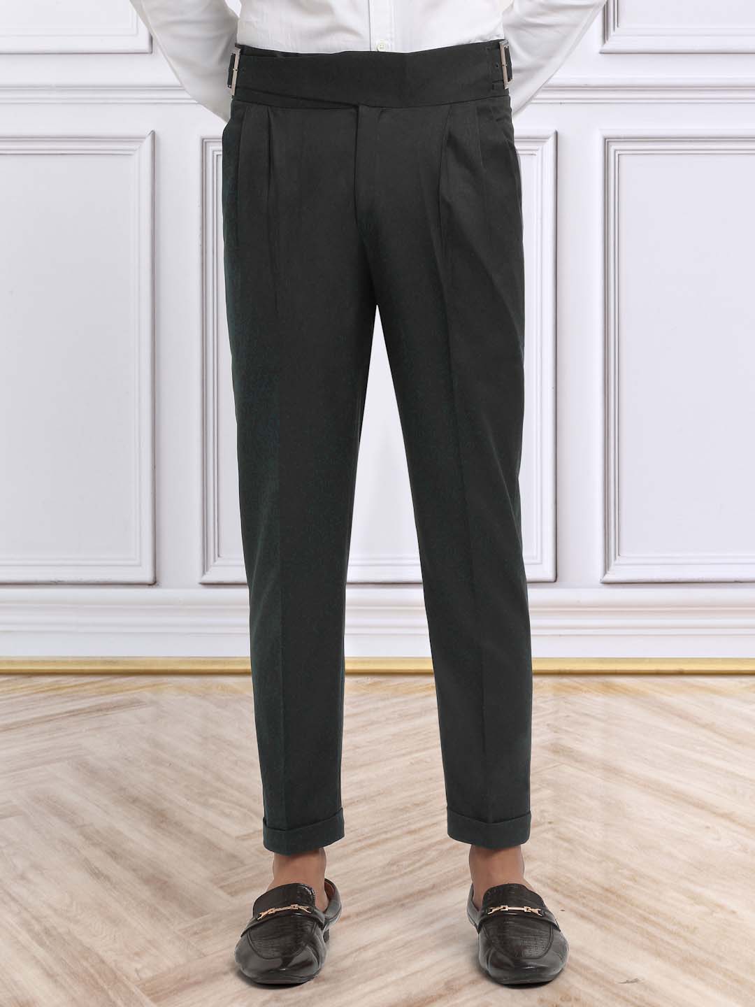 Italian Style Formal Gurkha Pant-Black
