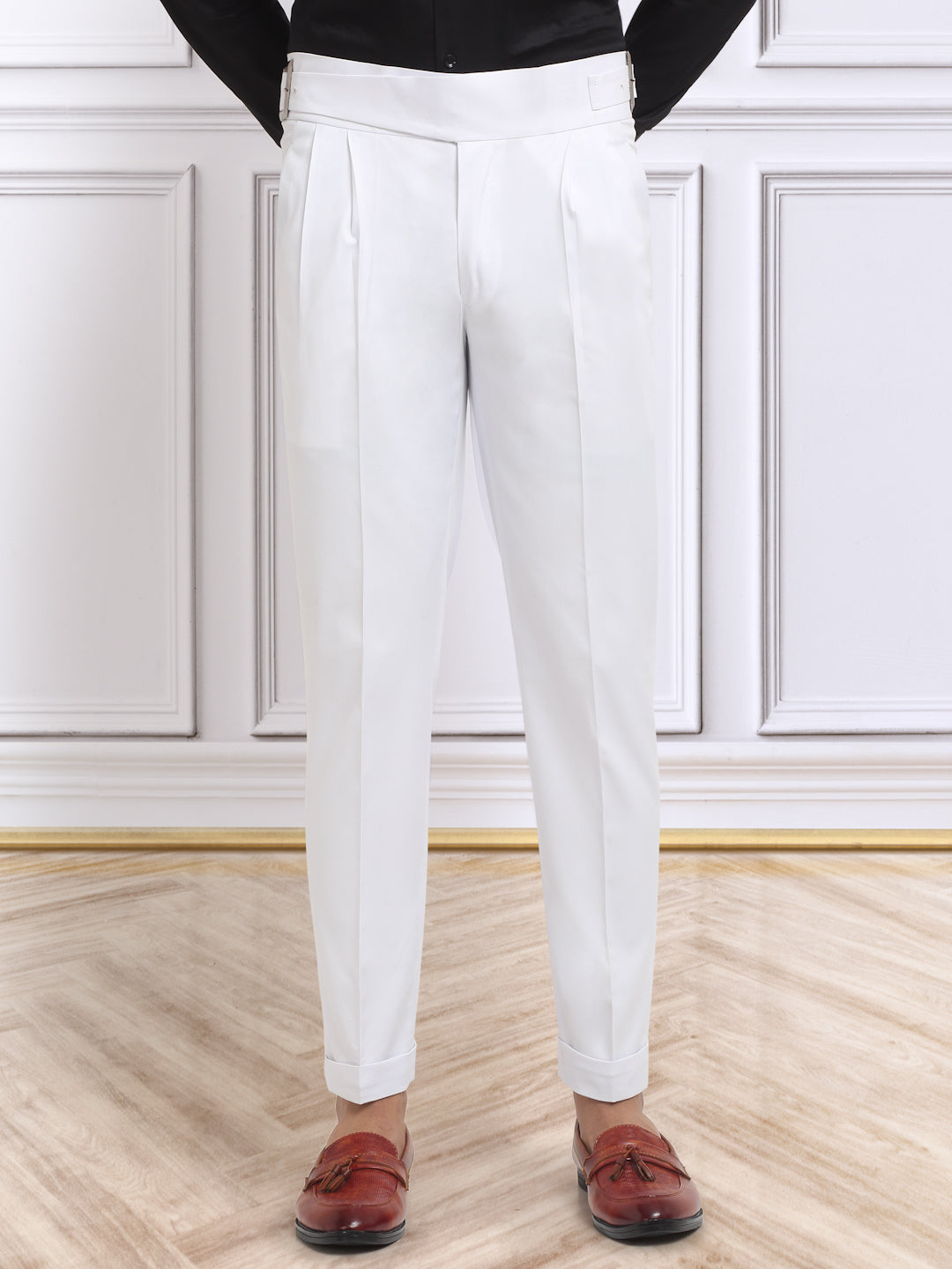 Italian Style Formal Gurkha Pant-White