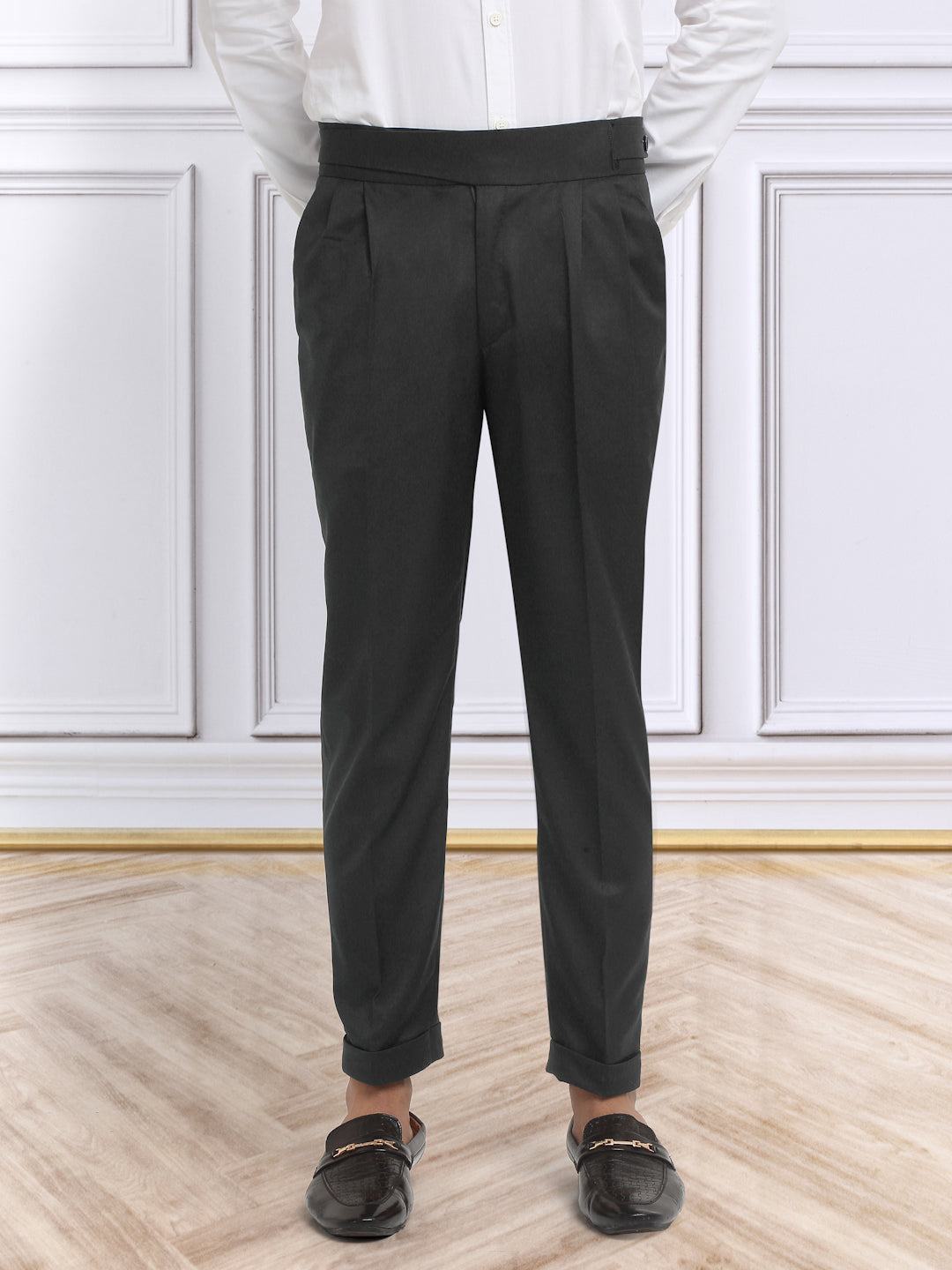 Italian Style Formal Gurkha Pant-Black