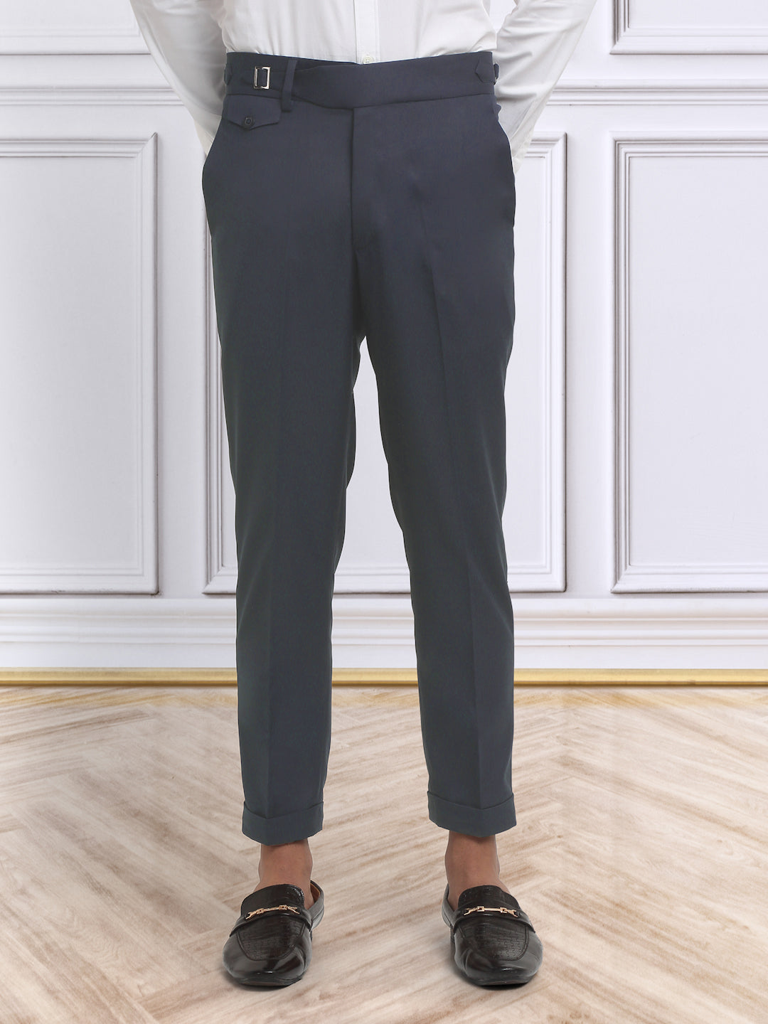 Italian Style Formal Gurkha Pant-LightBlue