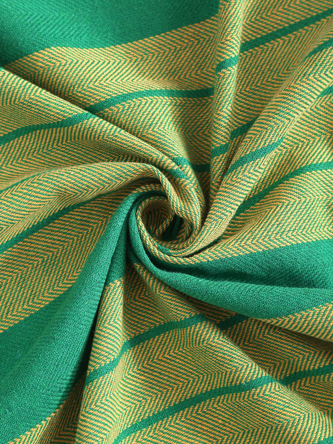 Klotthe Green Woven Design 6 Seater Rectangular Table Cover