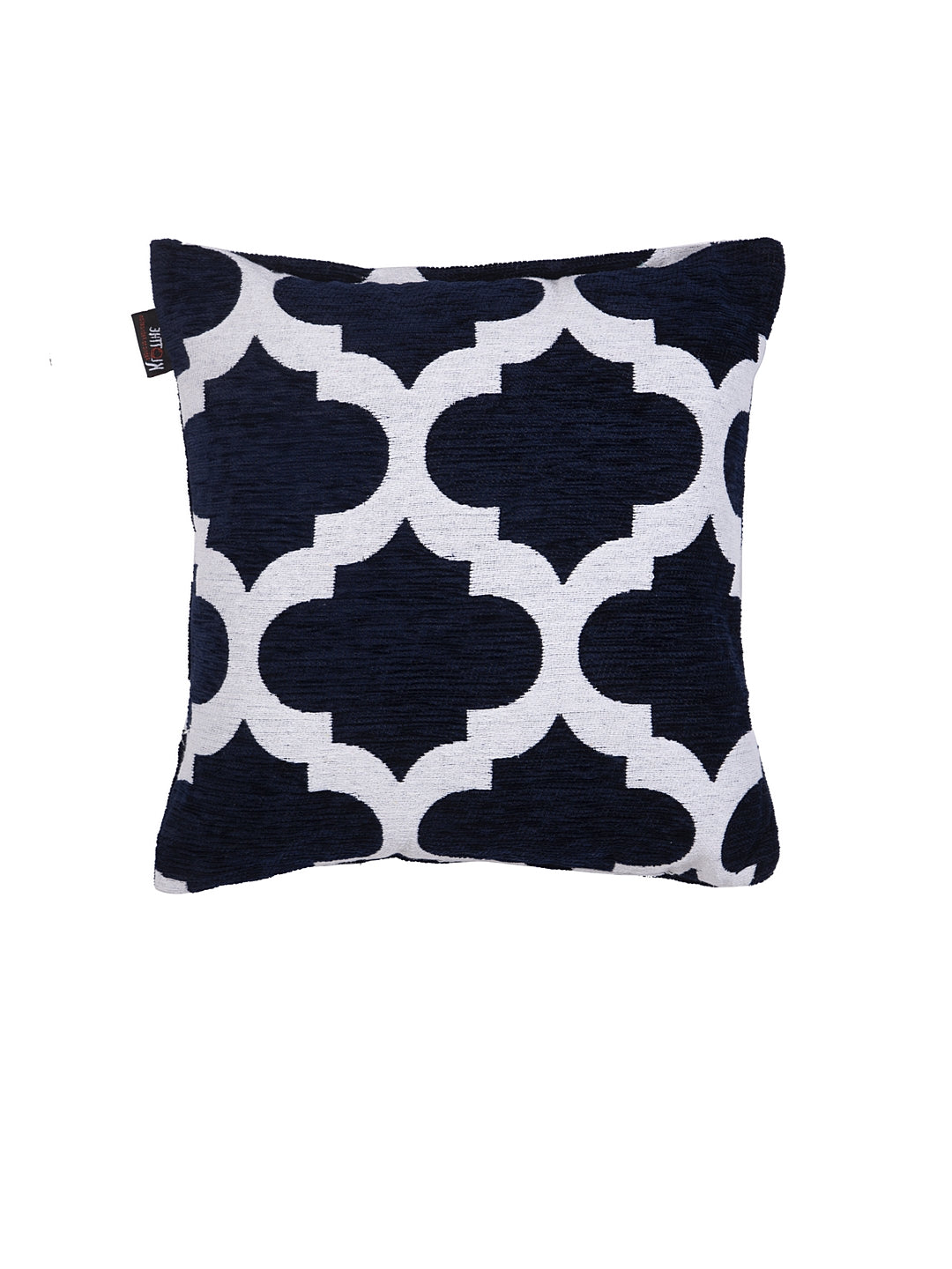 KLOTTHE Set of Five NavyBlue Cotton Self Design Cushion Covers