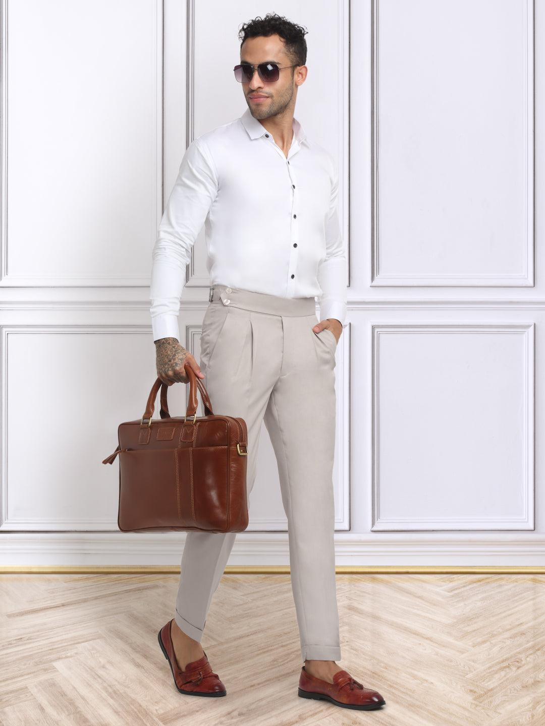 Klotthe Men's Slim Fit Formal Trouser