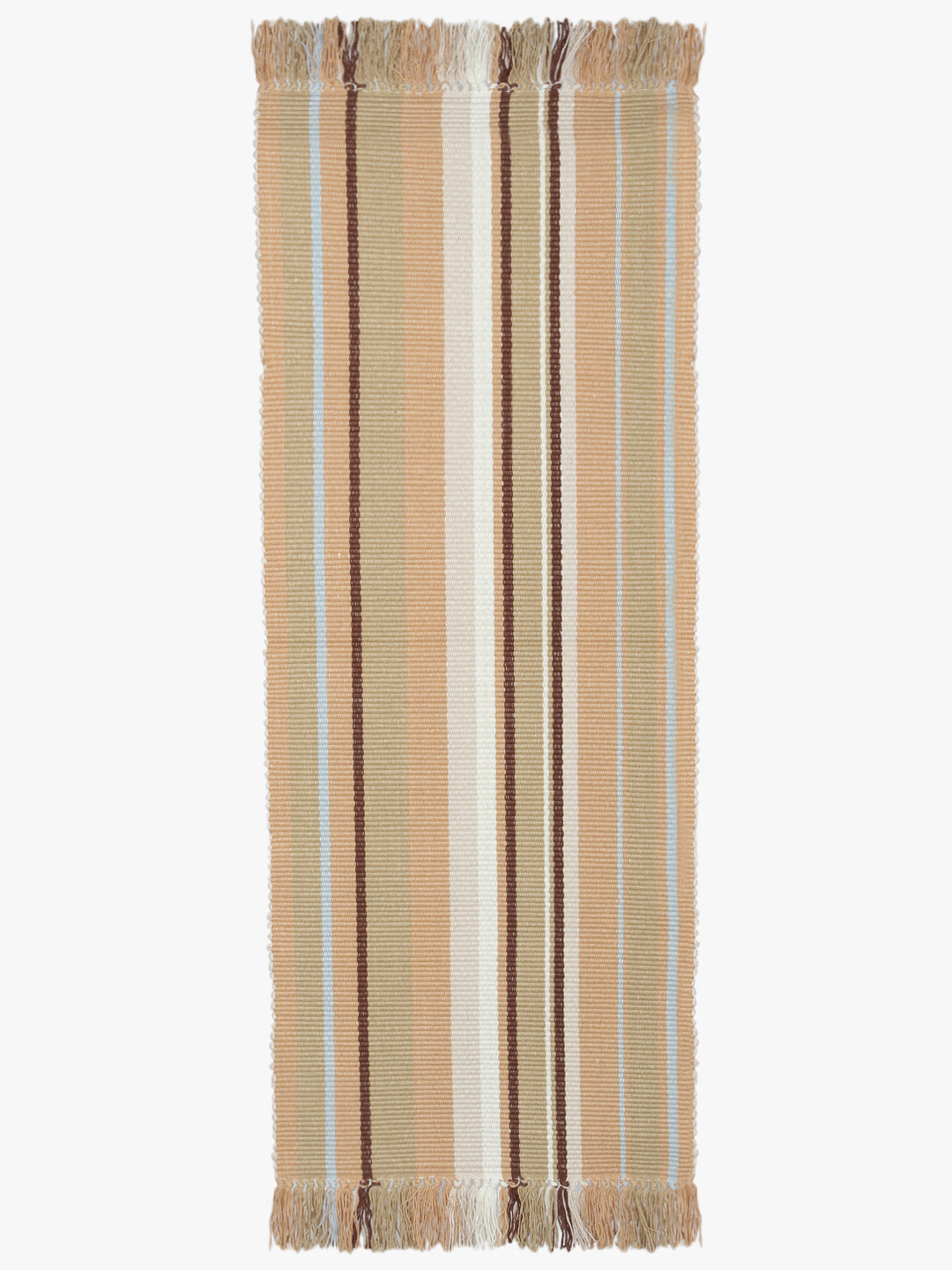 Klotthe Multicolor Striped Cotton Anti-Skid Rugs