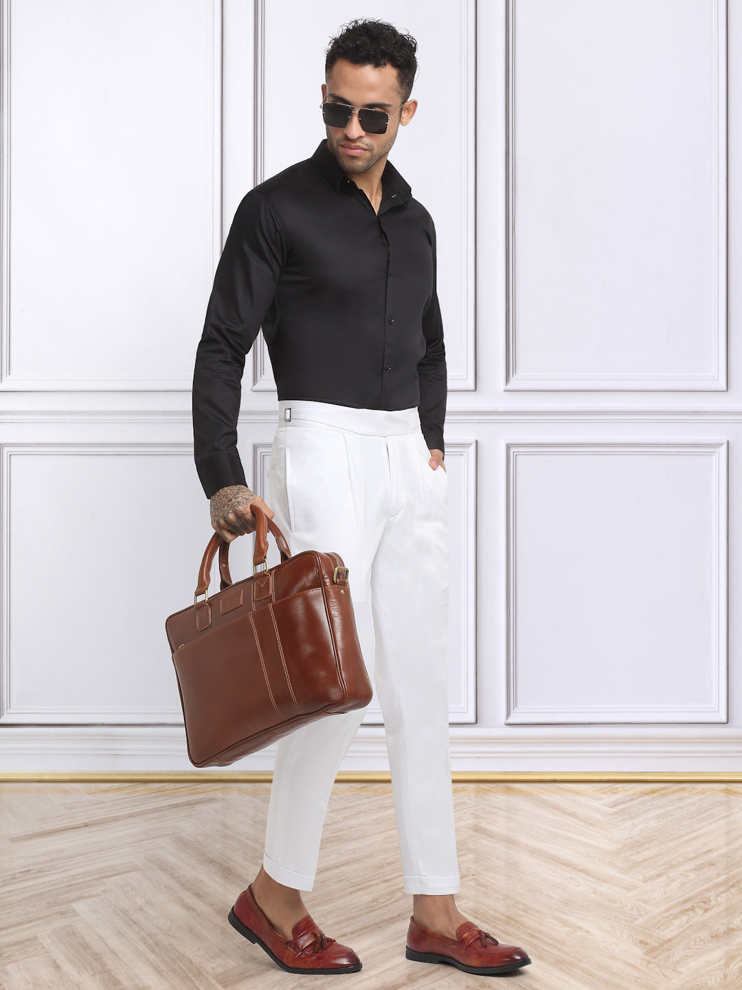 Italian Style Formal Gurkha Pant-White