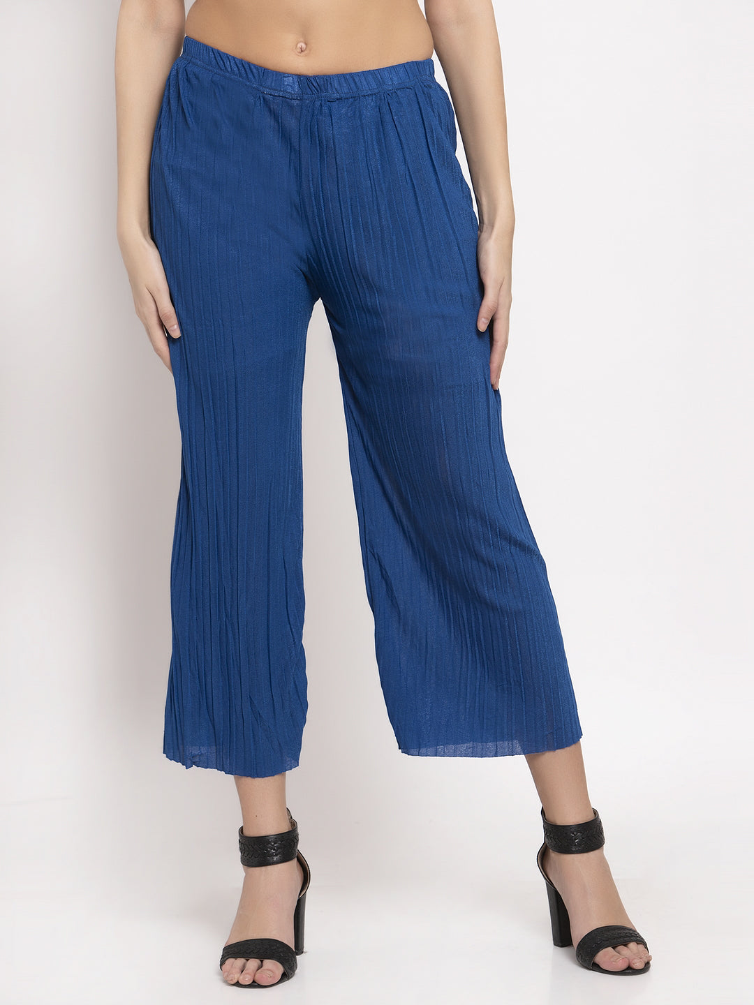KLOTTHE Set of Two Viscose Rayon Solid Women Palazzos