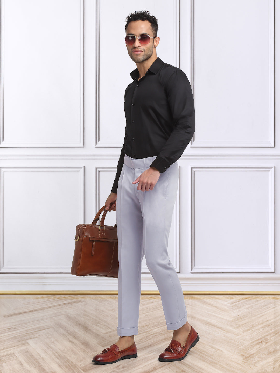 Italian Style Formal Gurkha Pant-Grey
