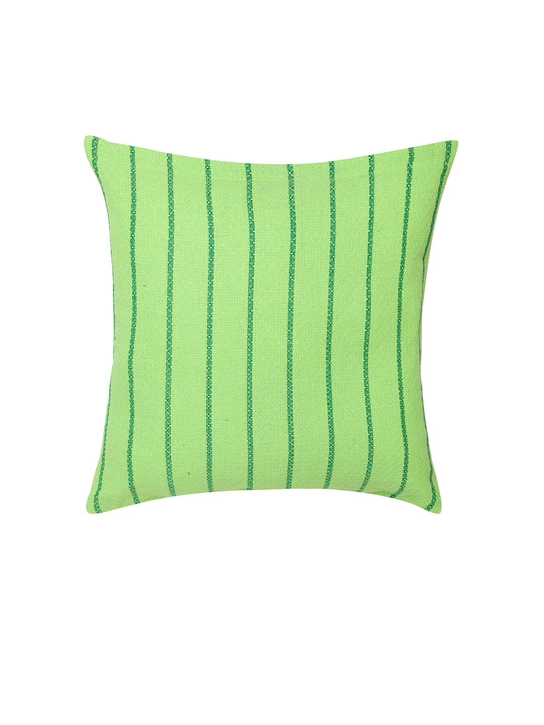 KLOTTHE Set of Five ParrotGreen Poly Cotton Cushion Covers With Microfibre Fillers (40X40 cm)