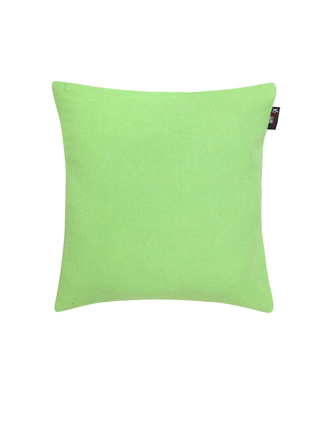 KLOTTHE Set of Five ParrotGreen Poly Cotton Cushion Covers With Microfibre Fillers (40X40 cm)