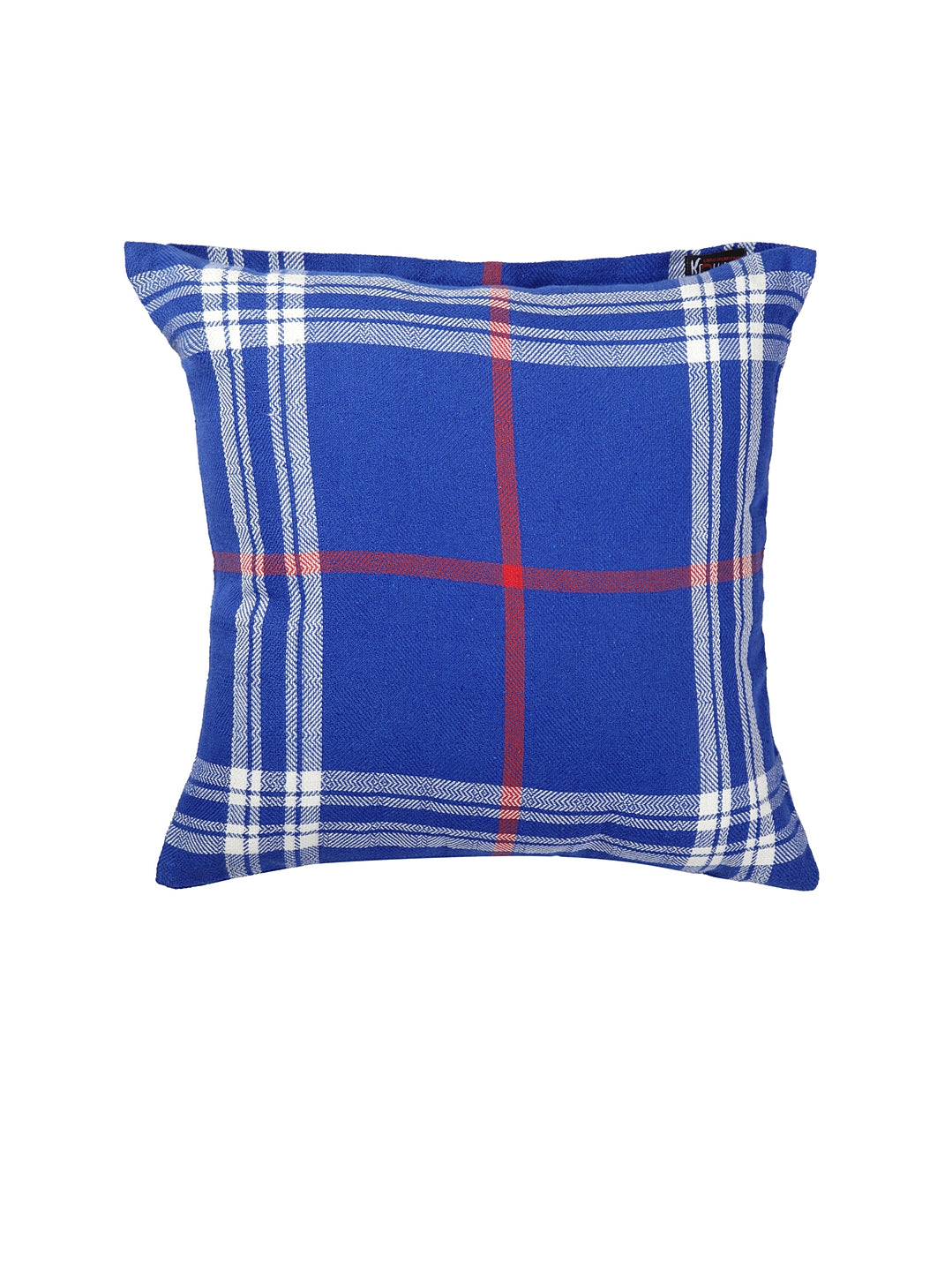 KLOTTHE Set of Five Blue Poly Cotton Cushion Covers With Microfibre Fillers (40X40 cm)