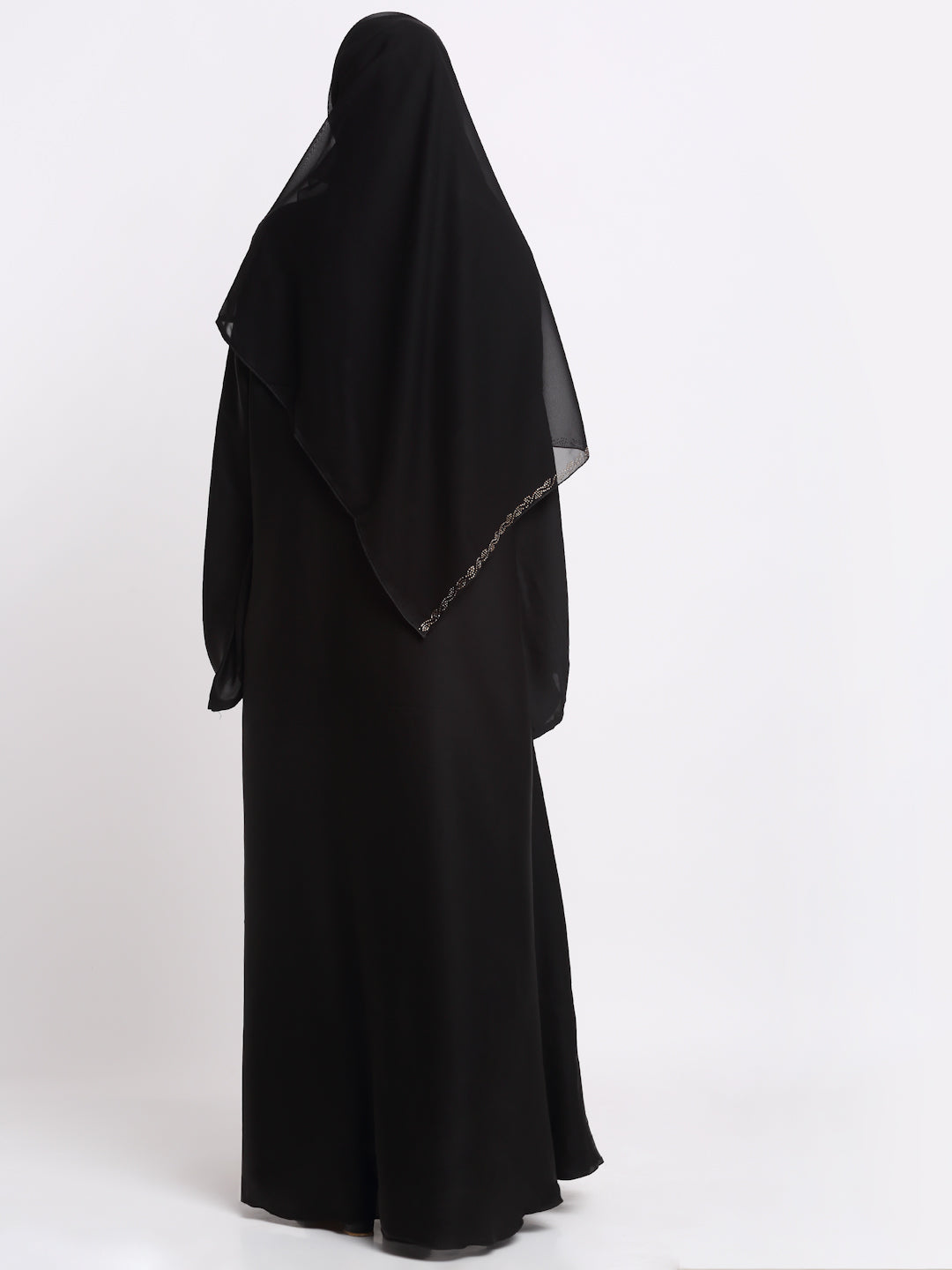 Klotthe Women Black Solid Burqa With Scarf
