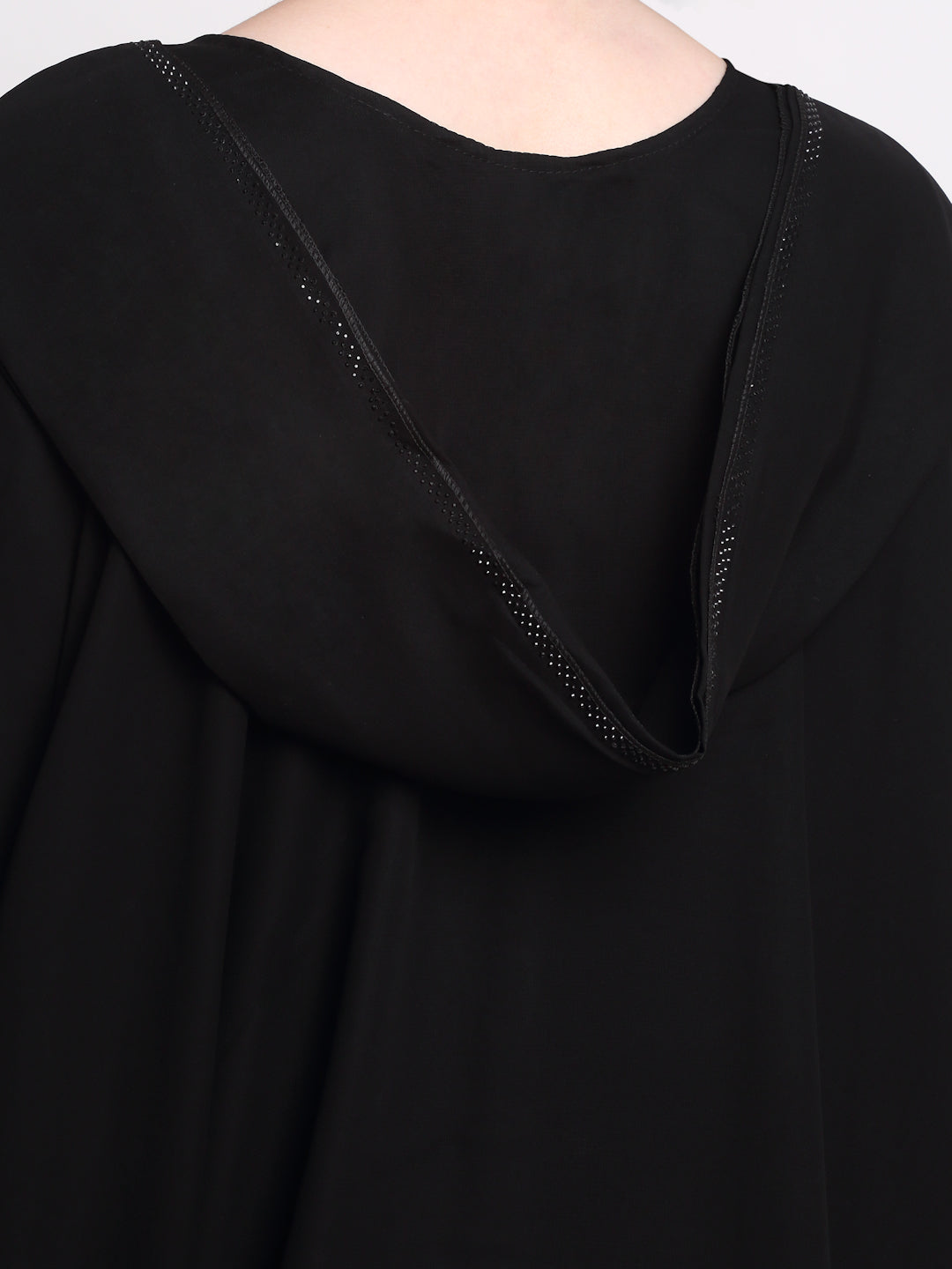 Klotthe Women Black Solid Burqa With Scarf