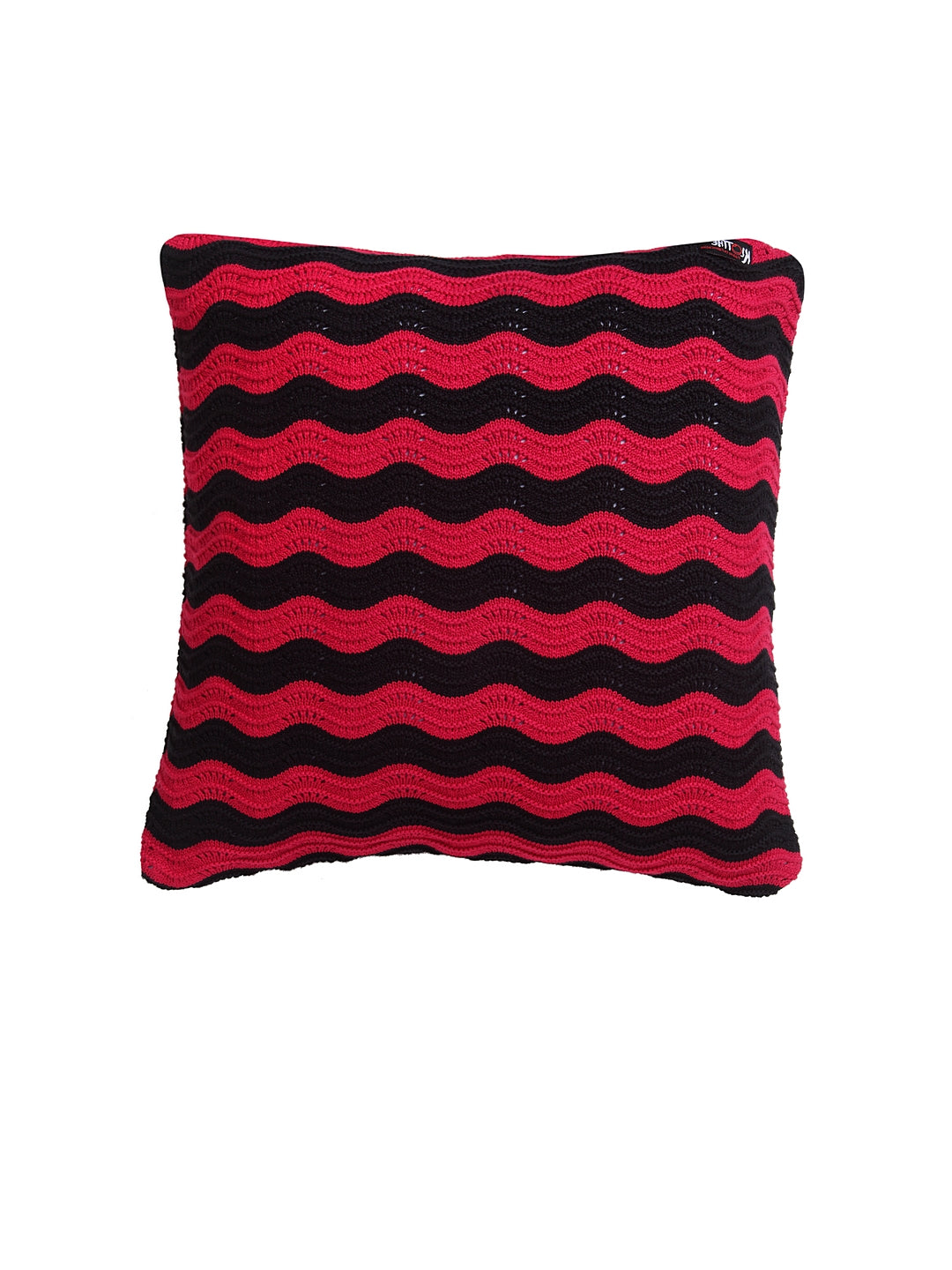KLOTTHE Set of Two Multi Wool Self Design Cushion Covers