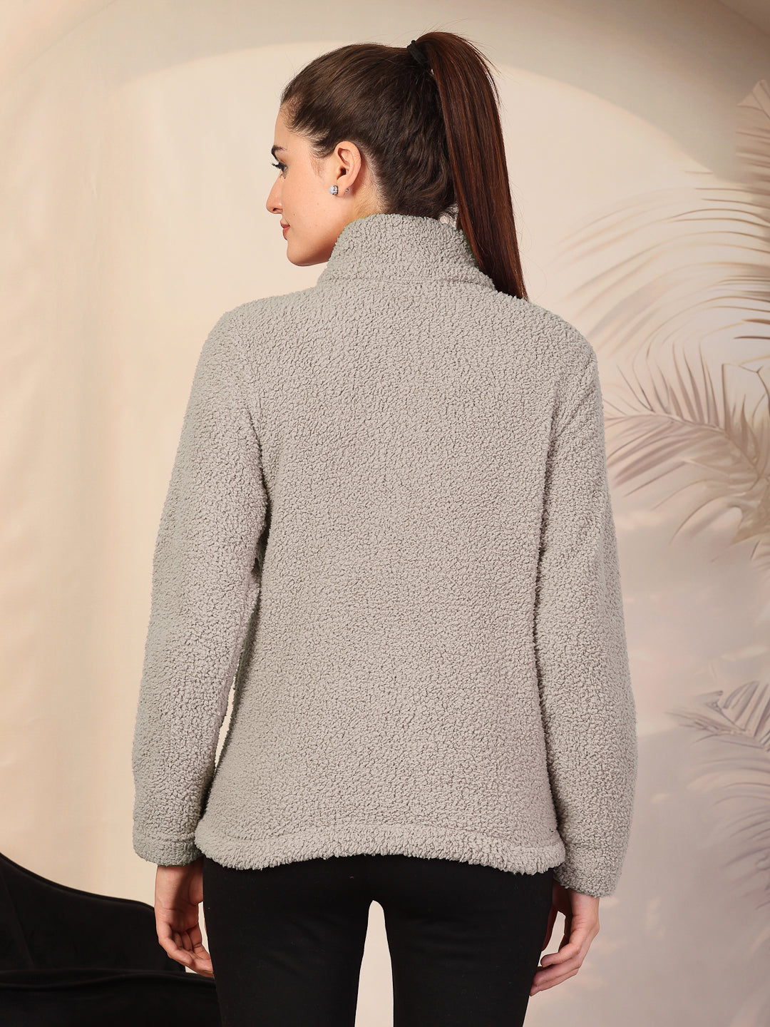Klotthe Women Brown Solid Sherpa Heavy Winter Jacket