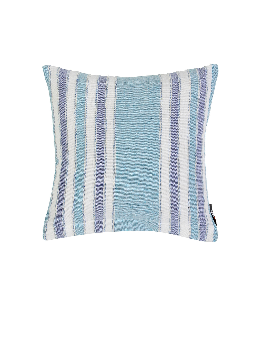 KLOTTHE Set of Five Blue Poly Cotton Cushion Covers With Microfibre Fillers (35X35 cm)