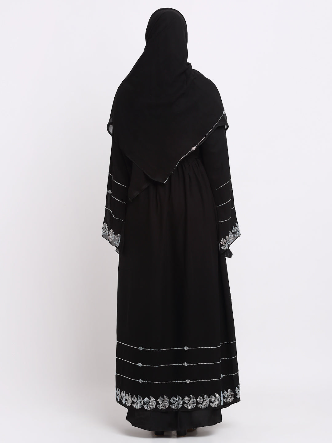 Klotthe Women Black Solid Burqa With Scarf