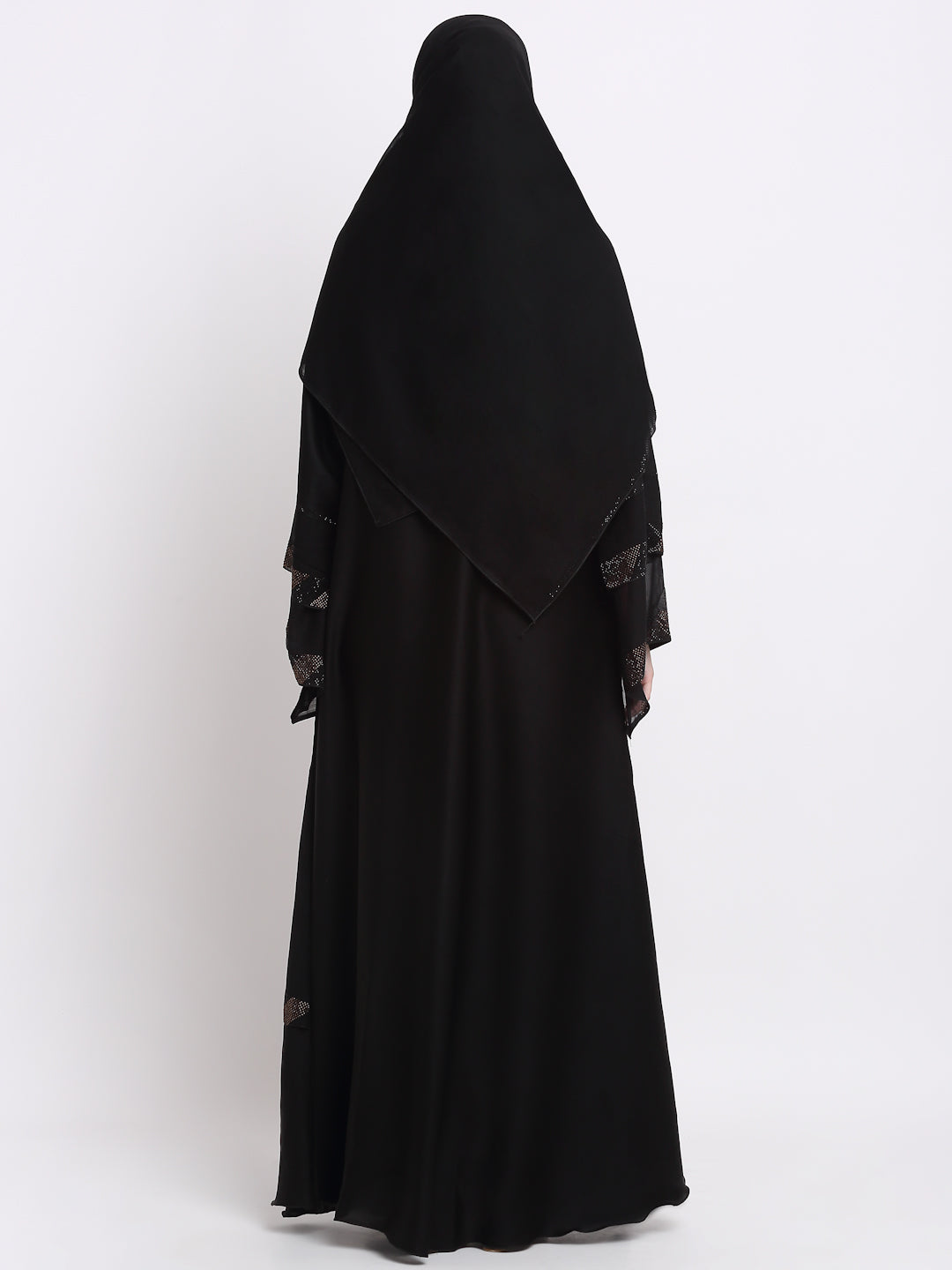 Klotthe Women Black Solid Burqa with Scarf
