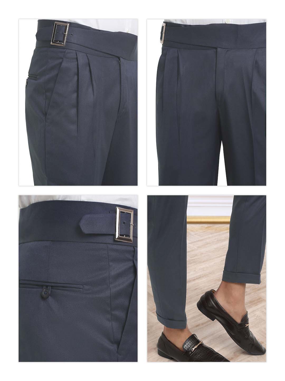 Italian Style Formal Gurkha Pant-LightBlue