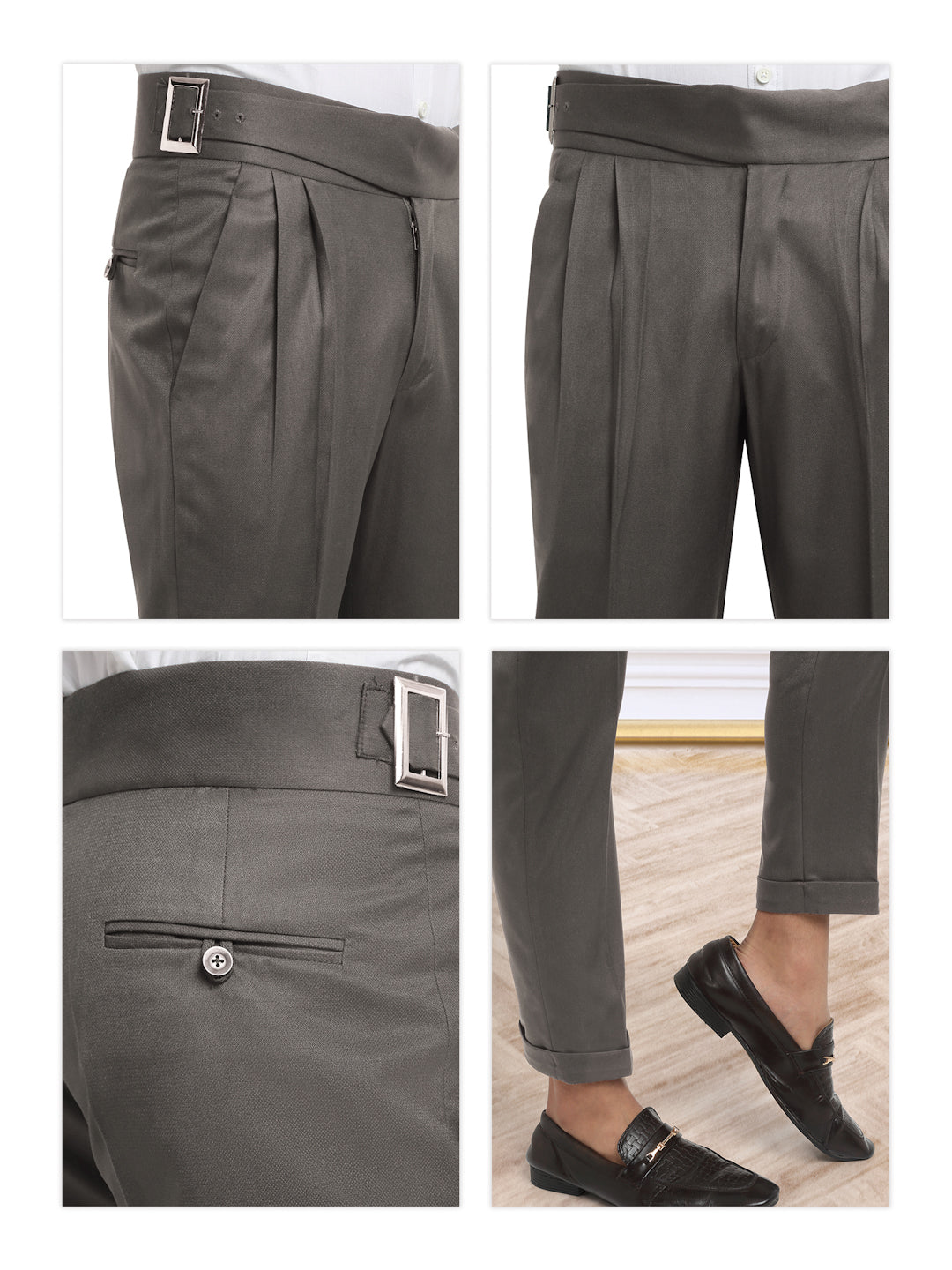 Italian Style Formal Gurkha Pant-Brown