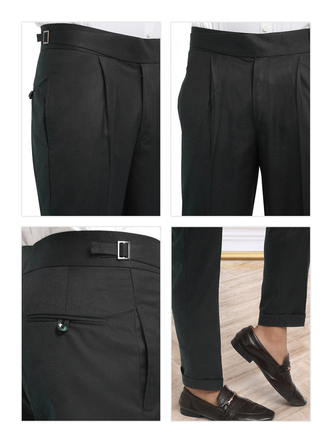 Italian Style Formal Gurkha Pant-Black