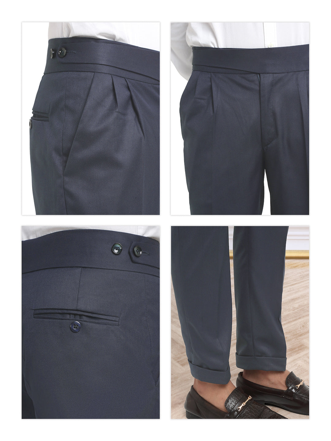 Italian Style Formal Gurkha Pant-LightBlue