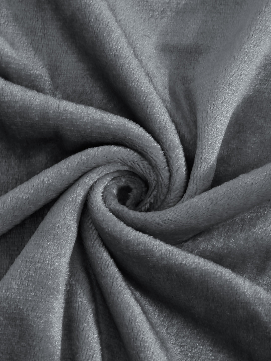 Klotthe Grey Solid Woolen Mild Winter Double King Bedding Set