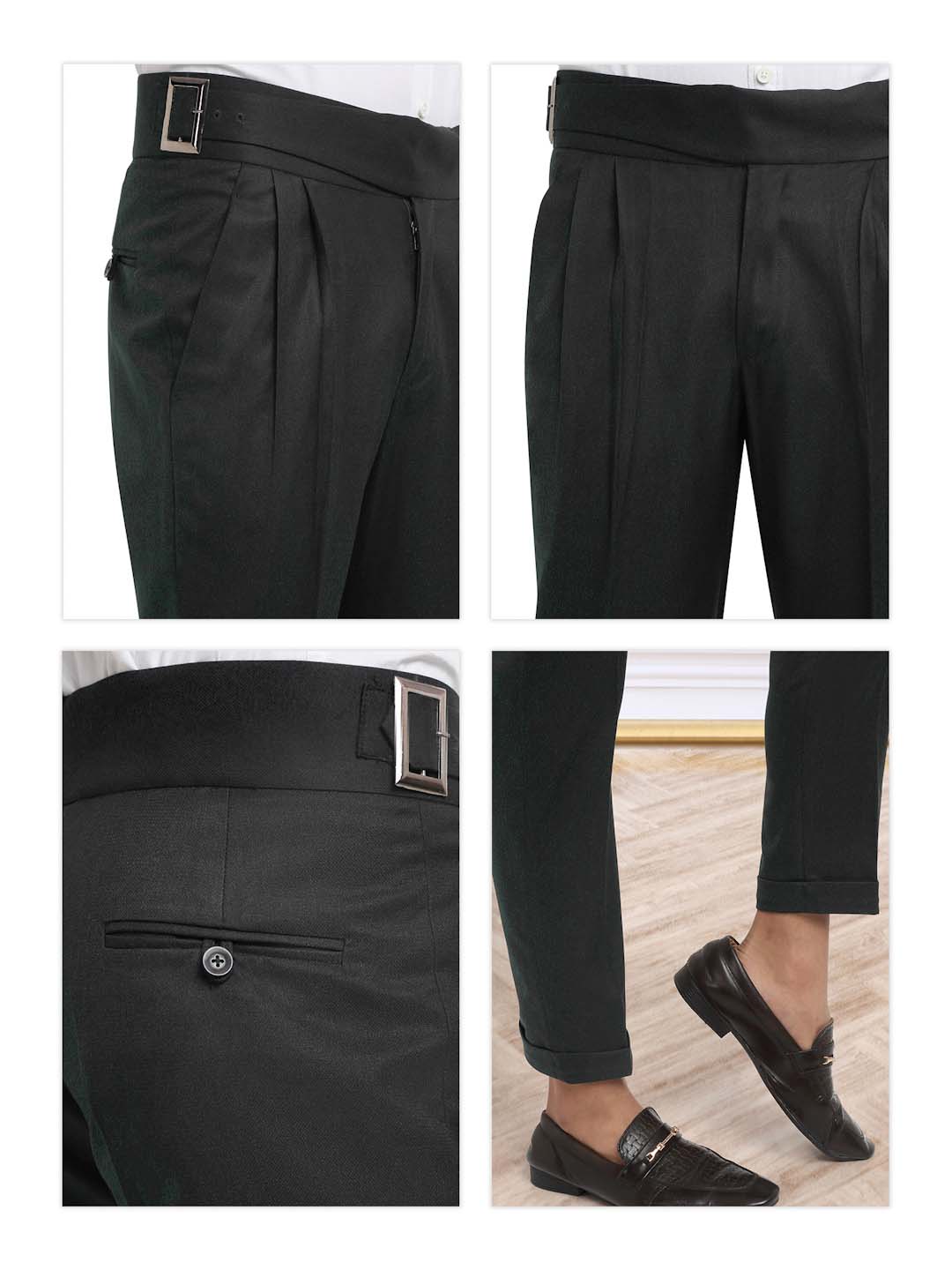 Italian Style Formal Gurkha Pant-Black