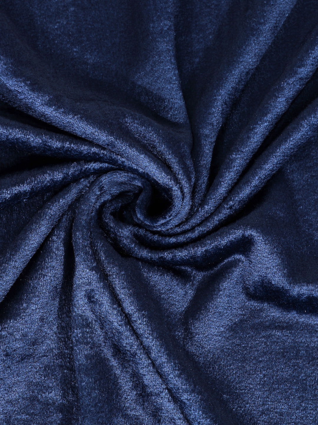 Klotthe Blue Solid Woolen Fitted Double Bed Sheet with 2 Pillow Covers