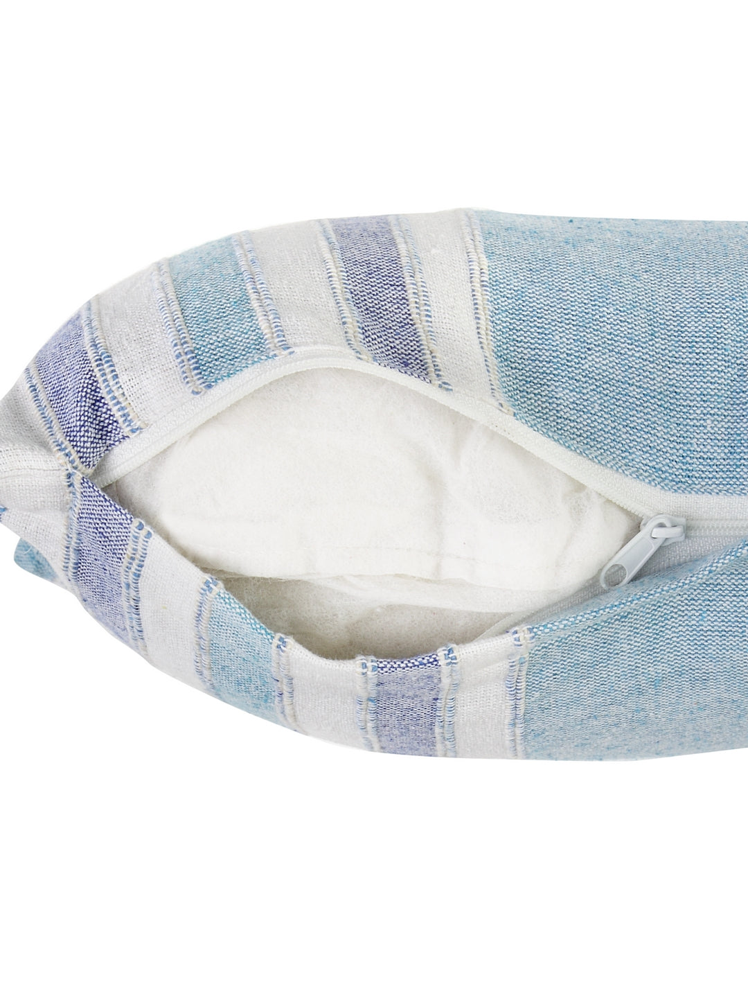 KLOTTHE Set of Five Blue Poly Cotton Cushion Covers With Microfibre Fillers (35X35 cm)