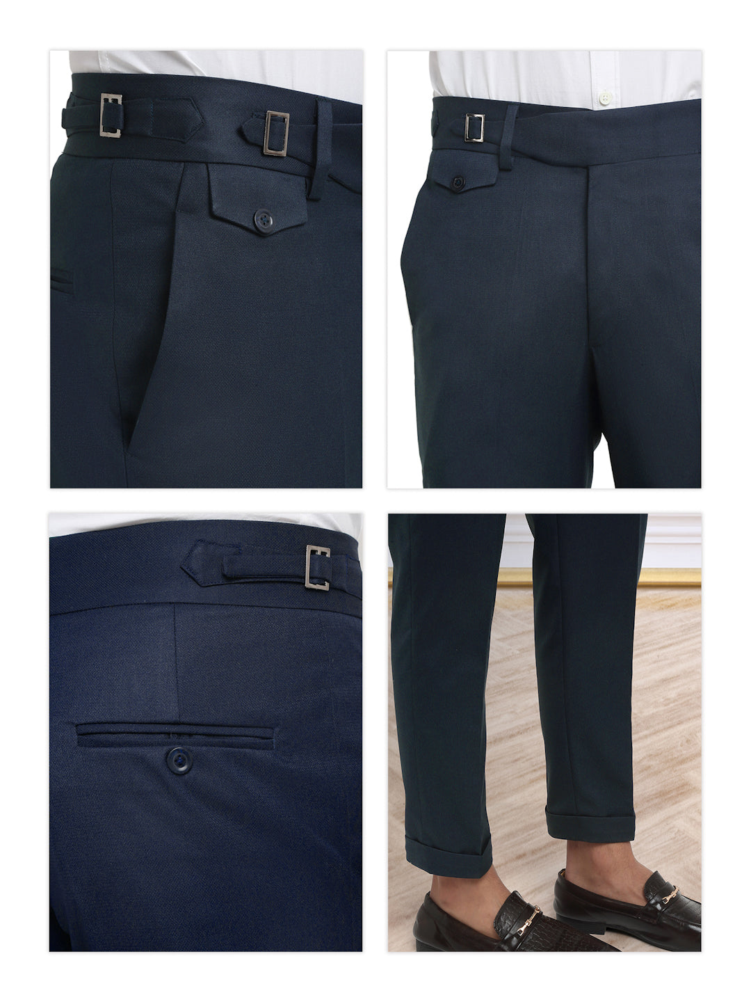 Italian Style Formal Gurkha Pant-NavyBlue