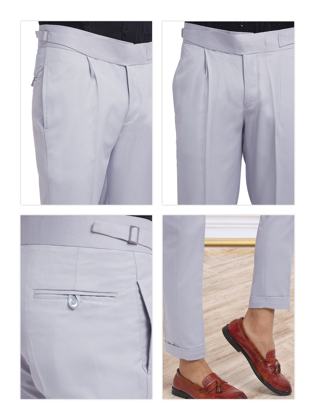 Italian Style Formal Gurkha Pant-Grey