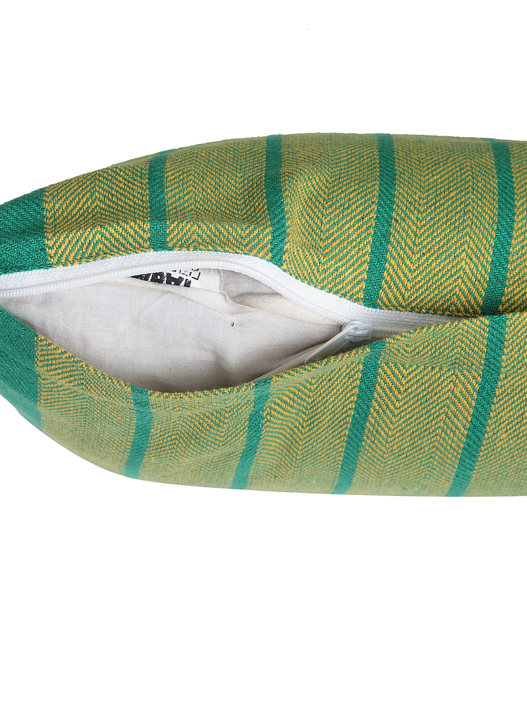 KLOTTHE Set of Five Green Poly Cotton Cushion Covers With Microfibre Fillers (40X40 cm)