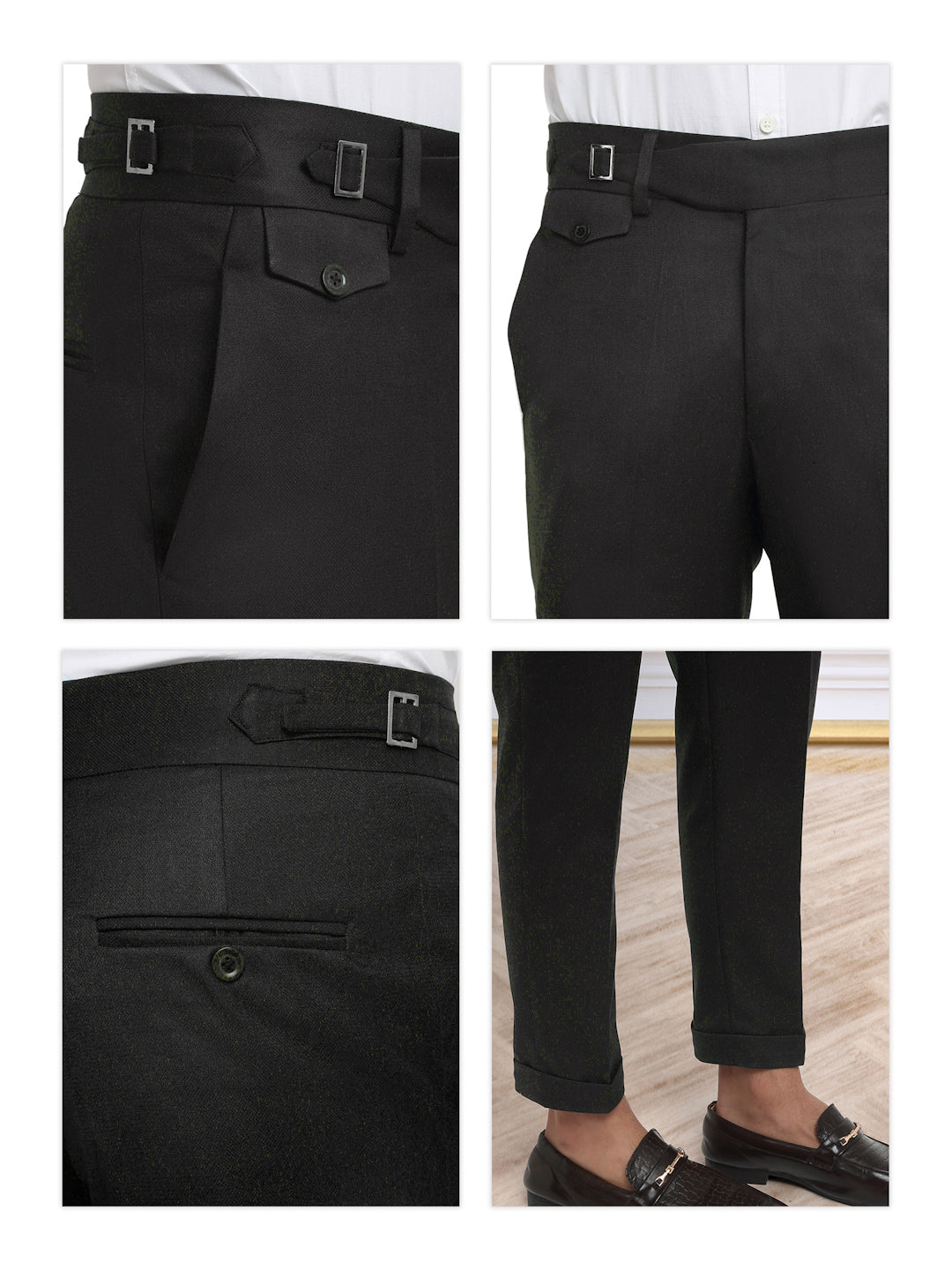 Italian Style Formal Gurkha Pant-Black