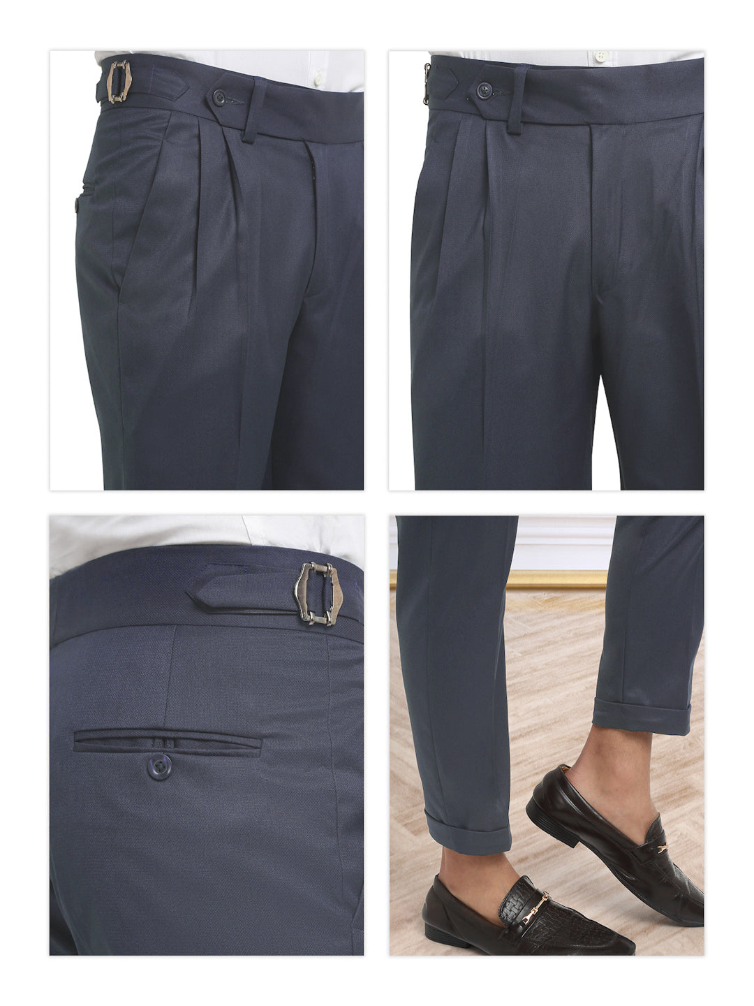 Italian Style Formal Gurkha Pant-LightBlue