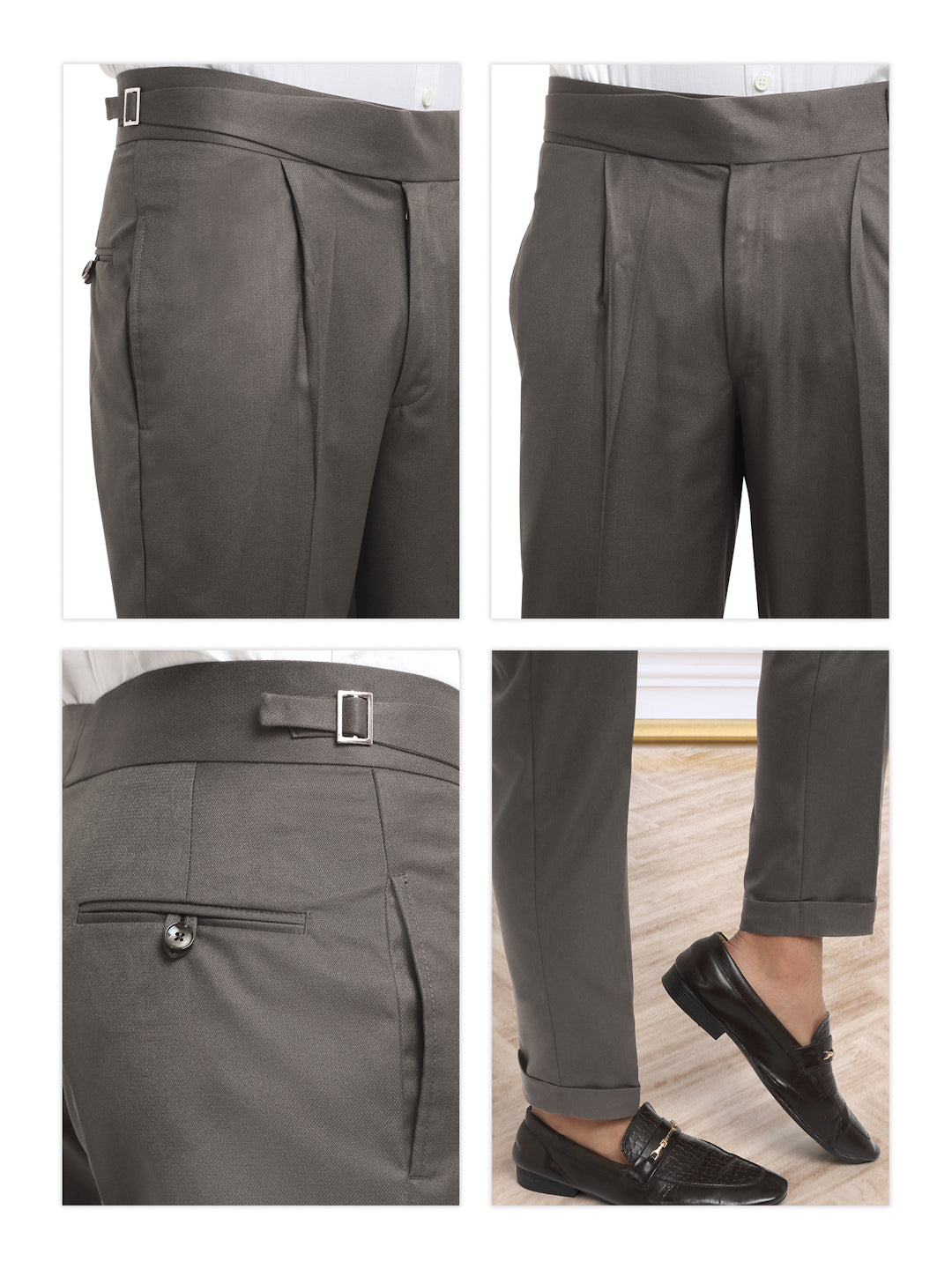 Italian Style Formal Gurkha Pant-Brown