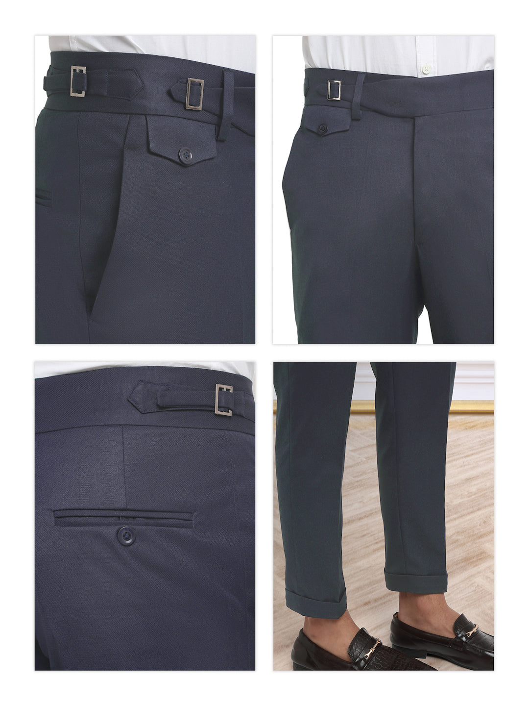 Italian Style Formal Gurkha Pant-LightBlue