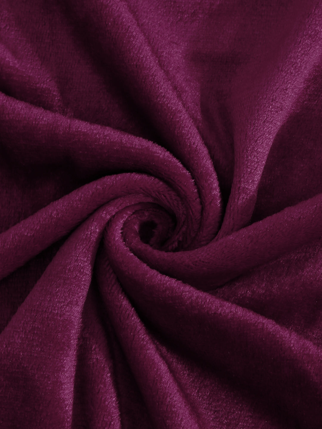 Klotthe Maroon Solid Woolen Mild Winter Double King Bedding Set