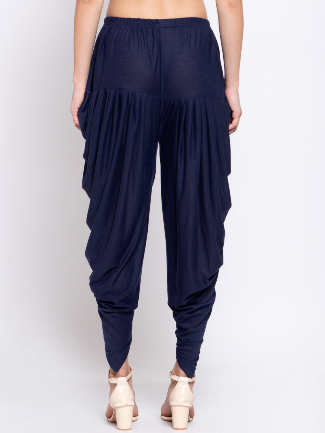KLOTTHE Blue Viscose Rayon Solid Dhoti Salwar