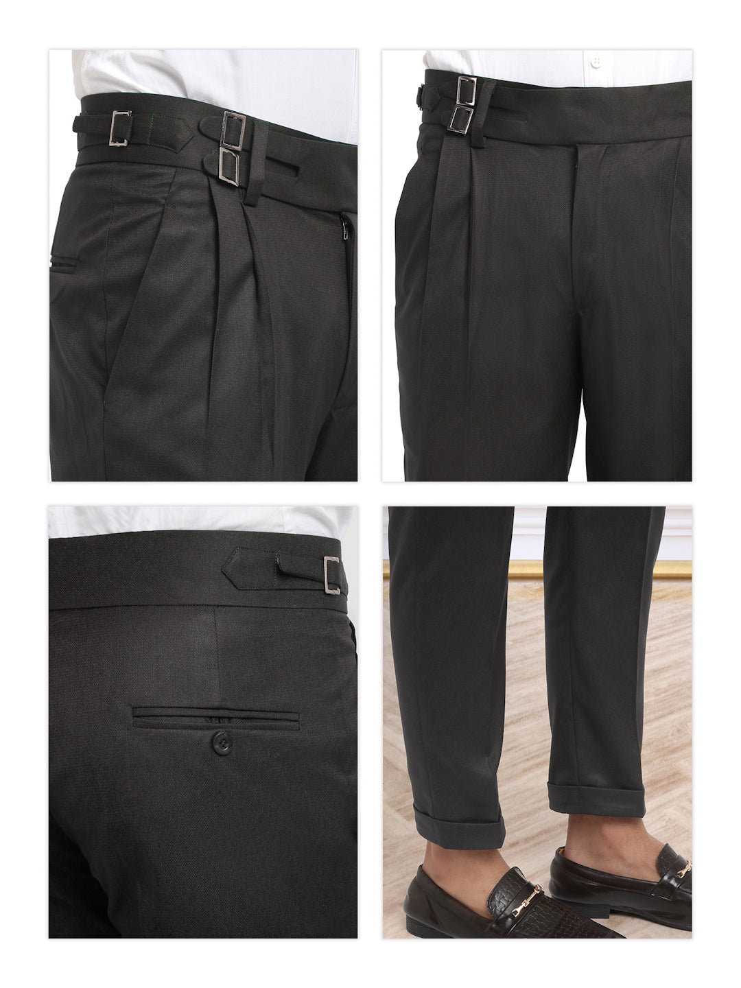 Italian Style Formal Gurkha Pant-DarkBrown