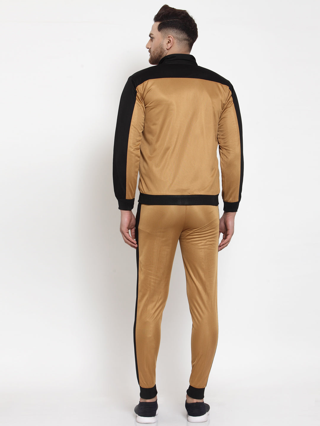 KLOTTHE Mustard Polyester Solid Tracksuit