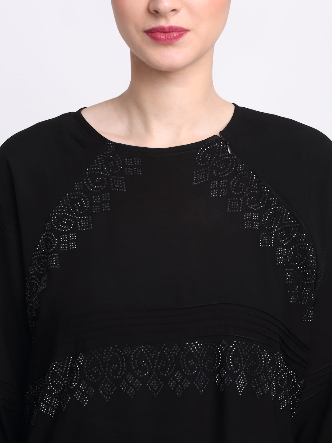 Klotthe Women Black Solid Burqa With Scarf