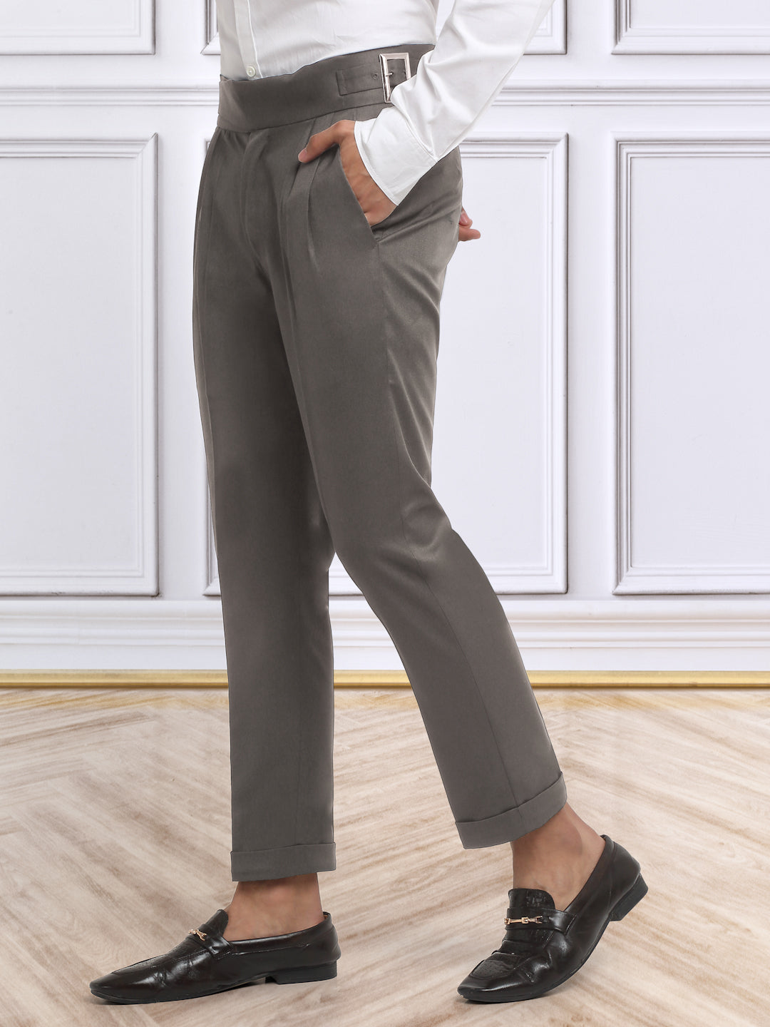 Italian Style Formal Gurkha Pant-Brown