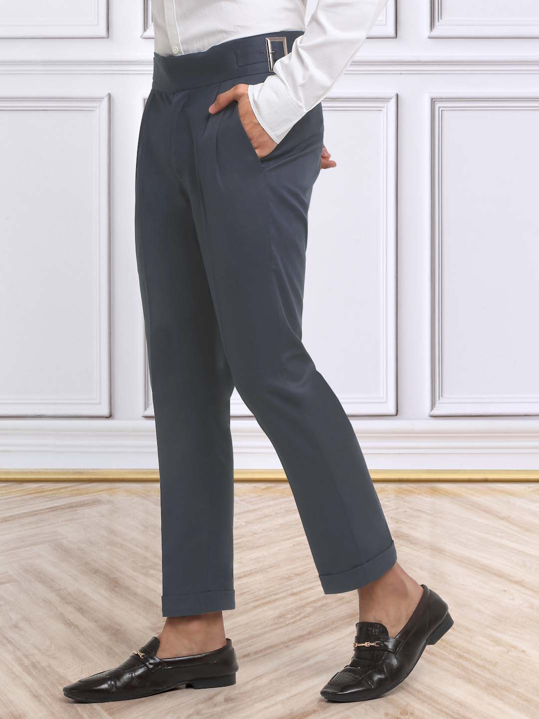 Italian Style Formal Gurkha Pant-LightBlue