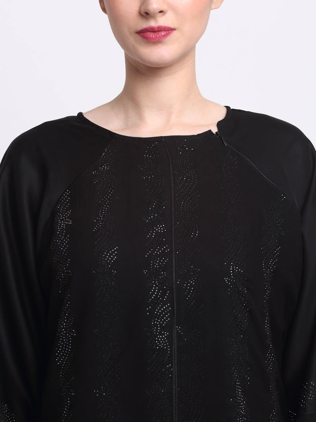 Klotthe Women Black Solid Burqa With Scarf