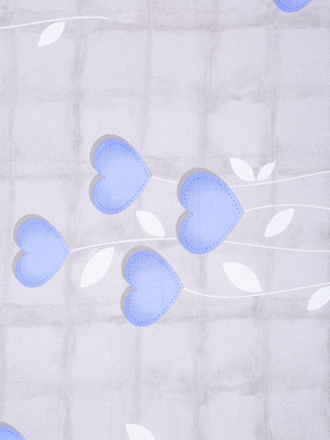 Klotthe Blue Floral 400 TC Pure Cotton Double Bedsheet with 2 Pillow Covers