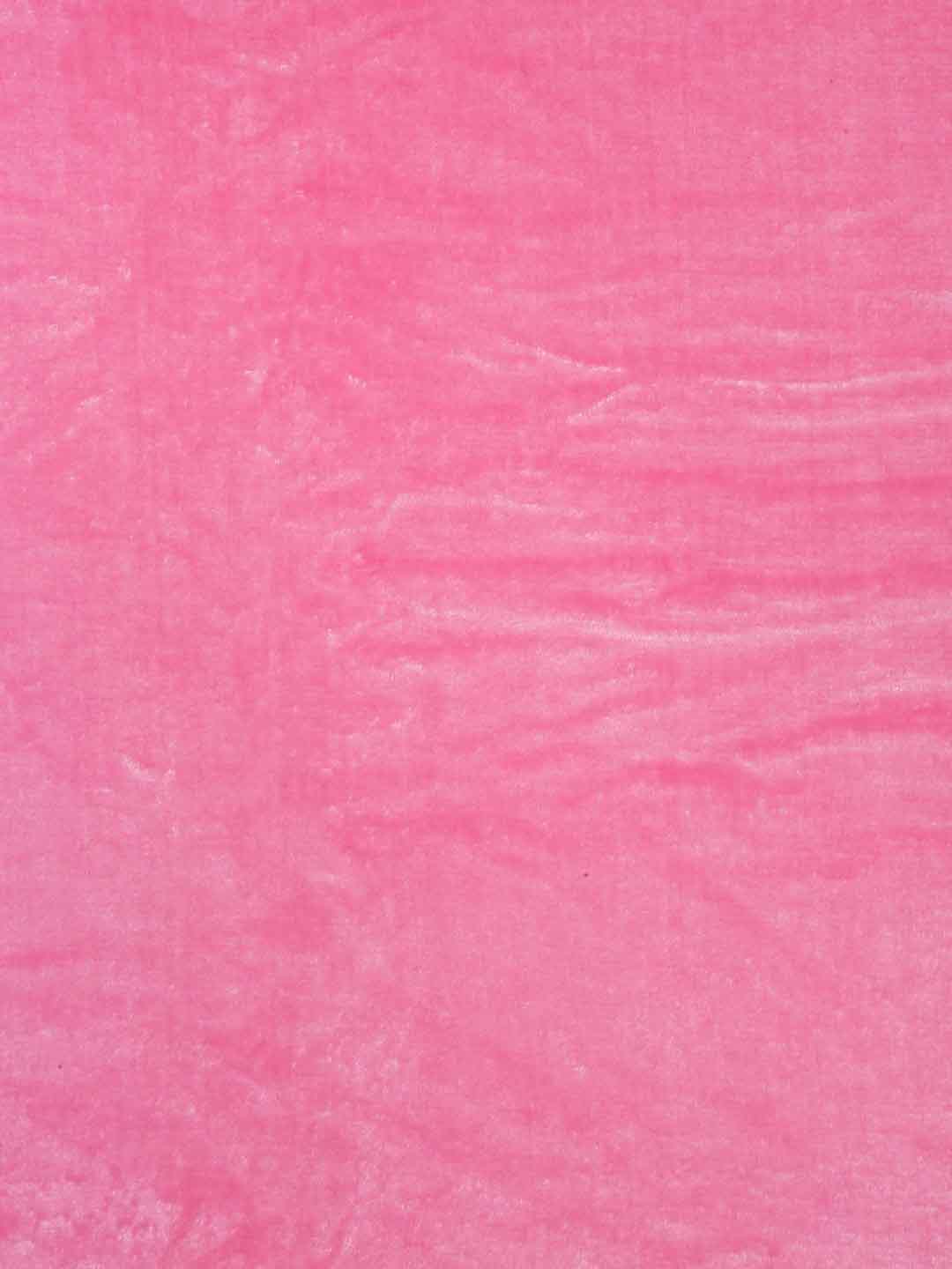 Klotthe Light Pink Solid Woolen Fitted Single Bed Sheet with Pillow Cover