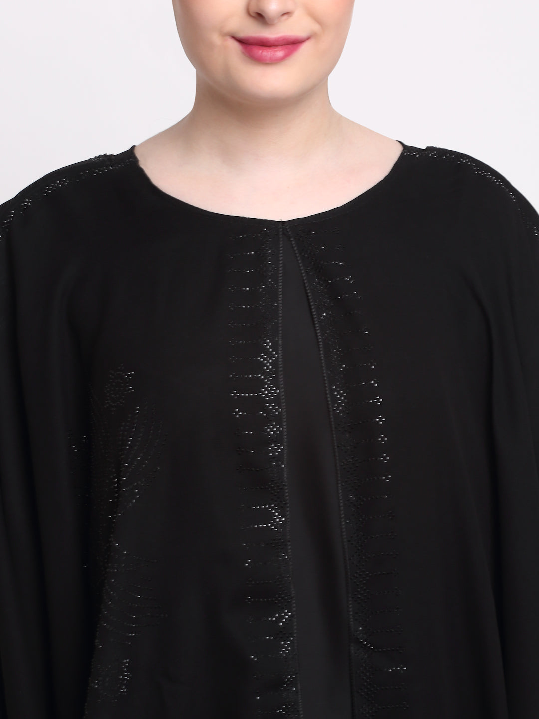 Klotthe Women Black Solid Burqa With Scarf