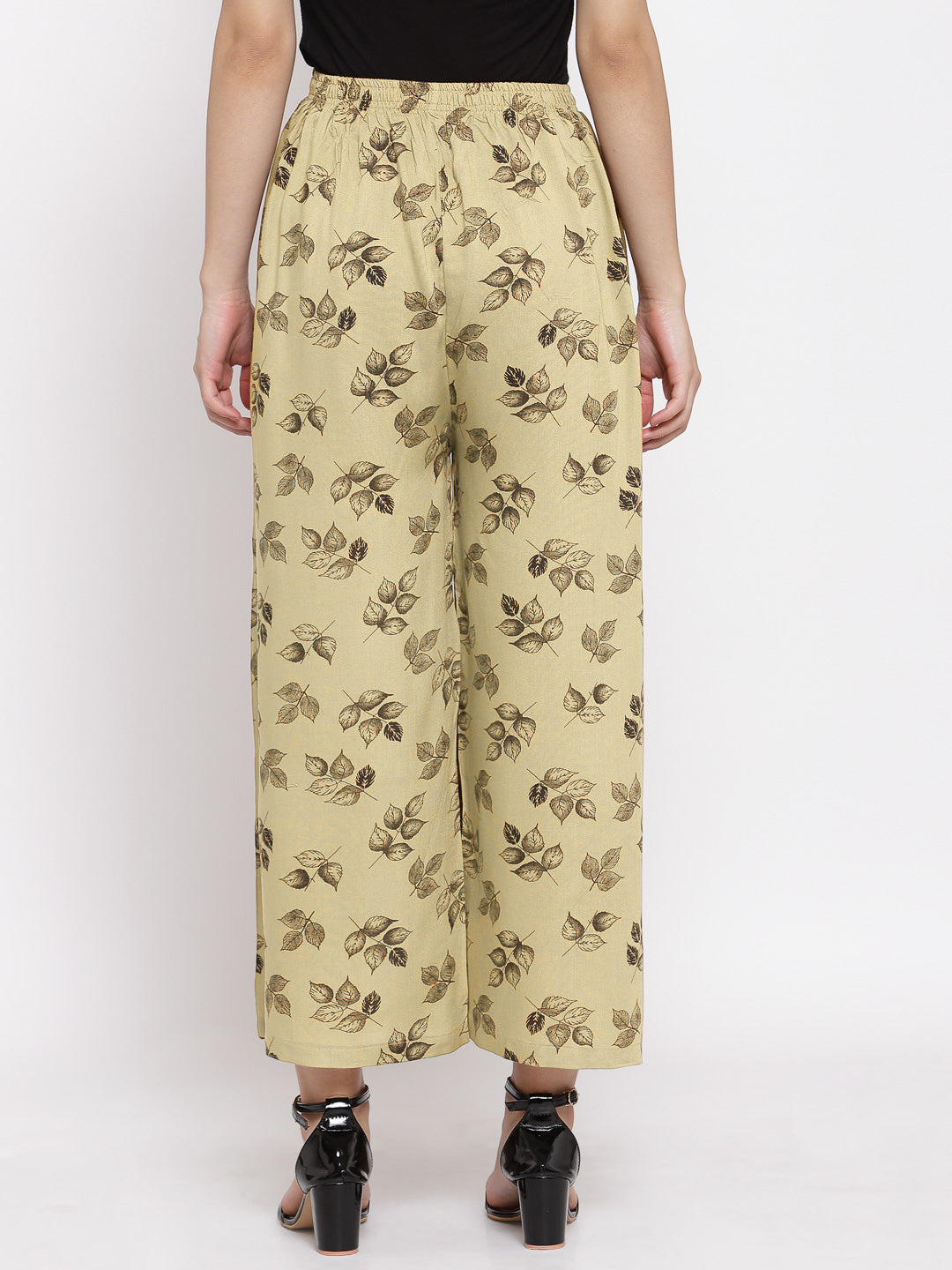 KLOTTHE Women Beige Wide Leg Palazzos