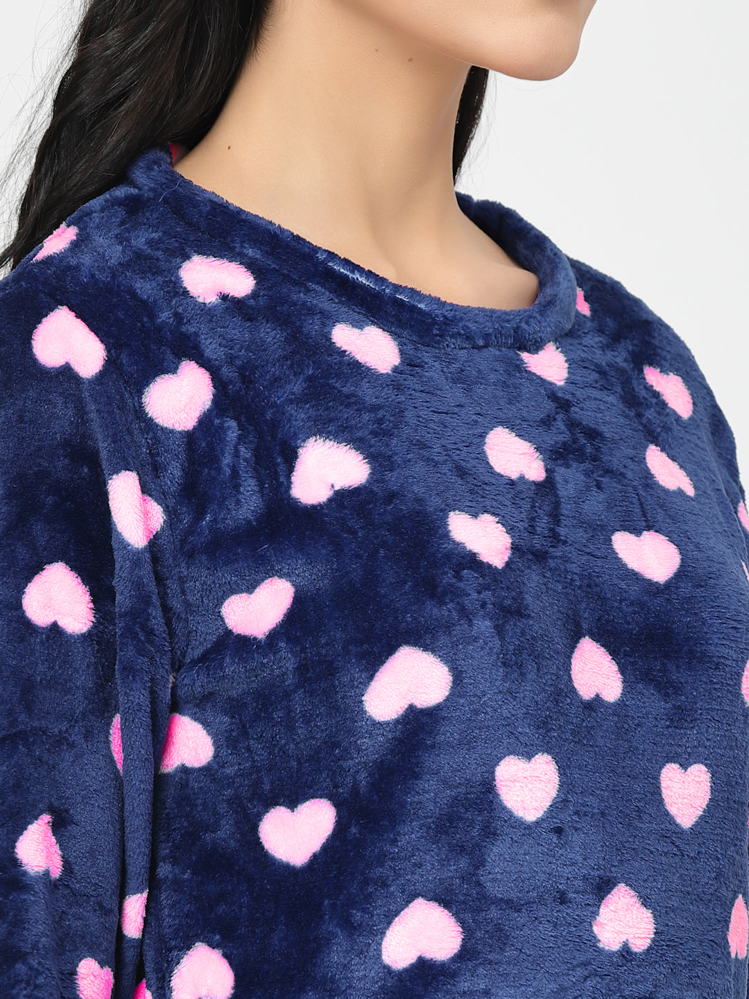 Woolen Fleece Winter Warm Night Suit for Women by KLOTTHE®