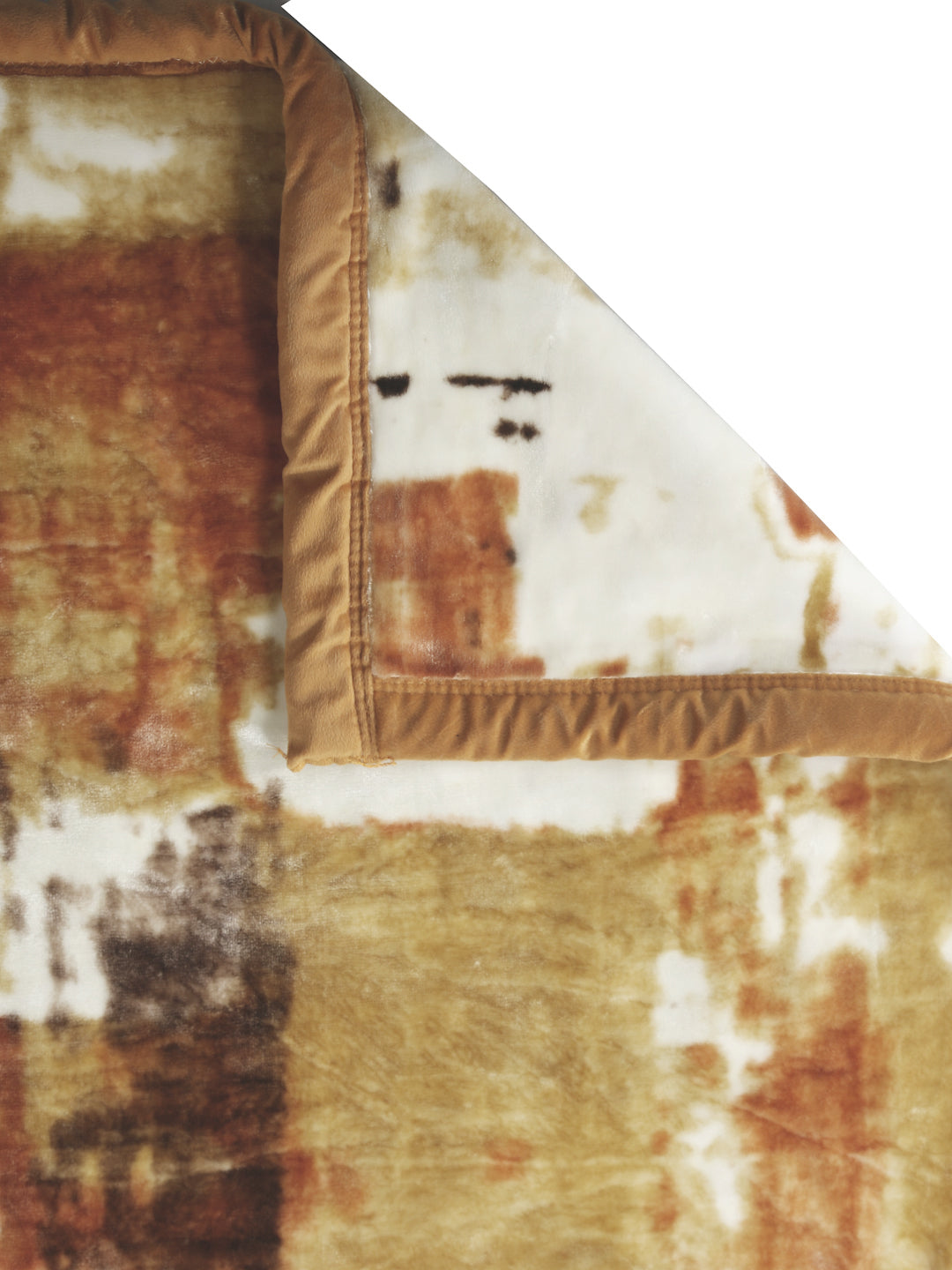 Klotthe Unisex Brown Abstract Heavy Winter 1000 GSM Single Bed Blanket